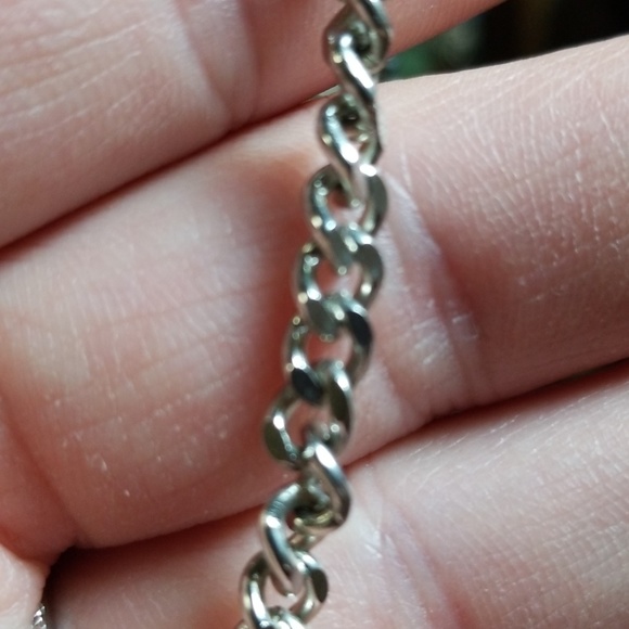 LOFT layered necklace silver chain beads - Picture 4 of 4